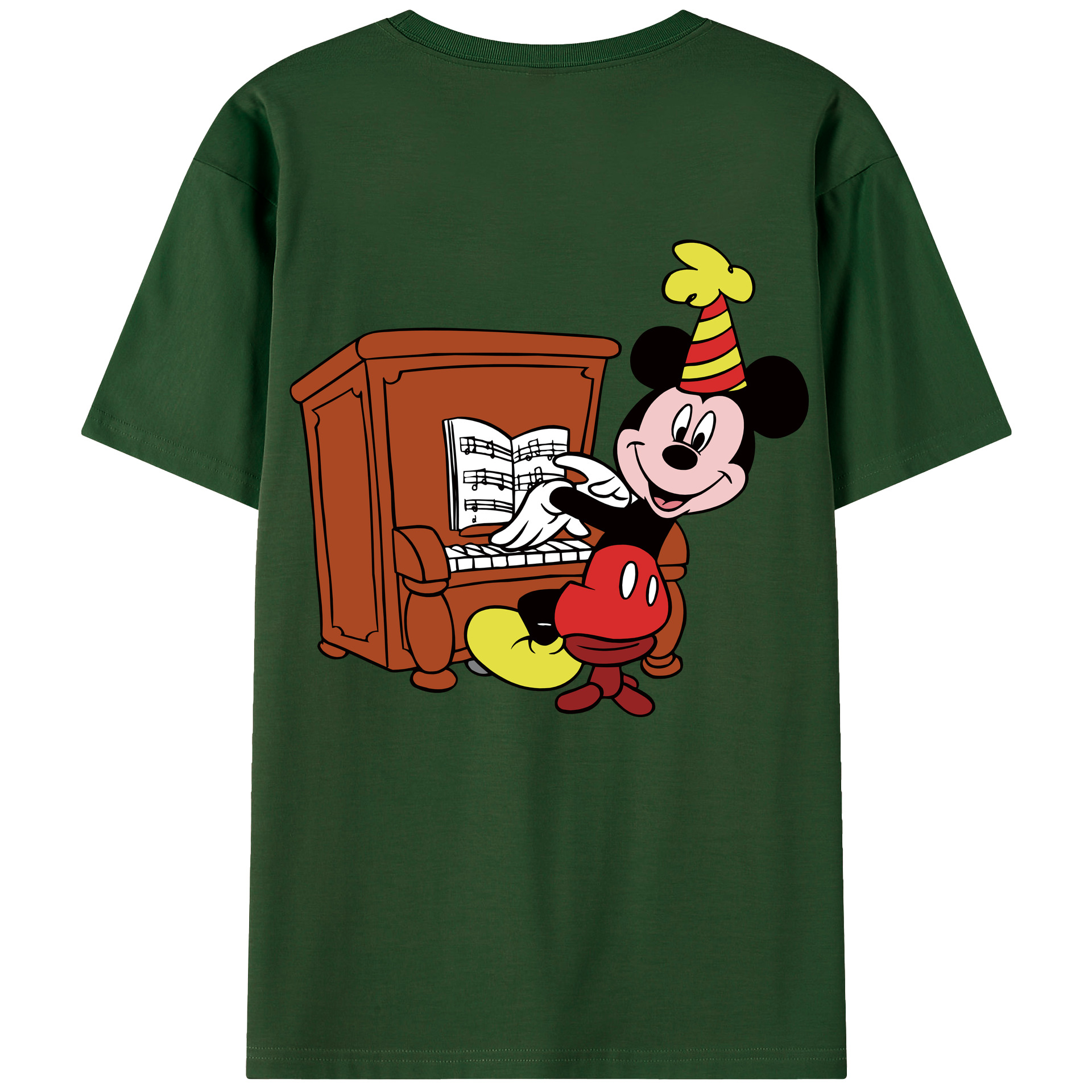 （画像用） ミッキーマウス Mickey Mouse 綿100％半袖Tシャツ（背面プリント）